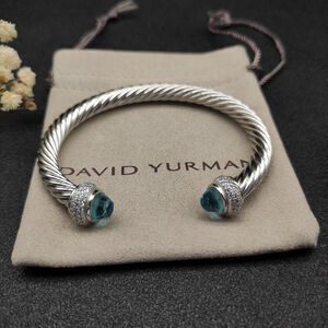 David Yurman 7mm FullDiamond Blue Diamond Bracelet